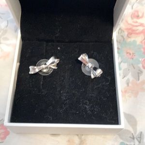 Kate Spade silver bow earrings